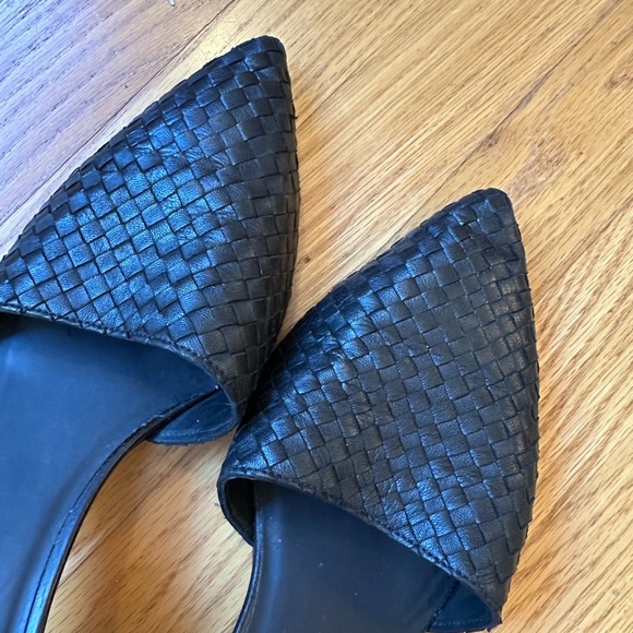 Vince Aurelian Woven Leather d’Orsay Kitten Heel Pumps - Picture 4 of 6